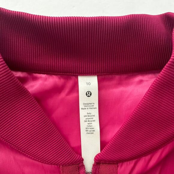 Lululemon Reversible Drape-Sleeve Long Jacket Sonic Pink Wild Berry Size 10 NEW - Picture 6 of 7